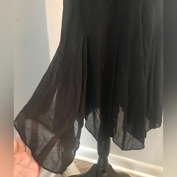 NWT POLO RALPH LAUREN Black Cotton Handkerchief Asymmetrical Hem Tank Dress 6 - Picture 4 of 7